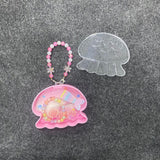 AM7561 Mermaid Theme Jellyfish Shaped Jewelry Purse Set for Kids – Beaded Bracelet and