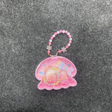 AM7561 Mermaid Theme Jellyfish Shaped Jewelry Purse Set for Kids – Beaded Bracelet and