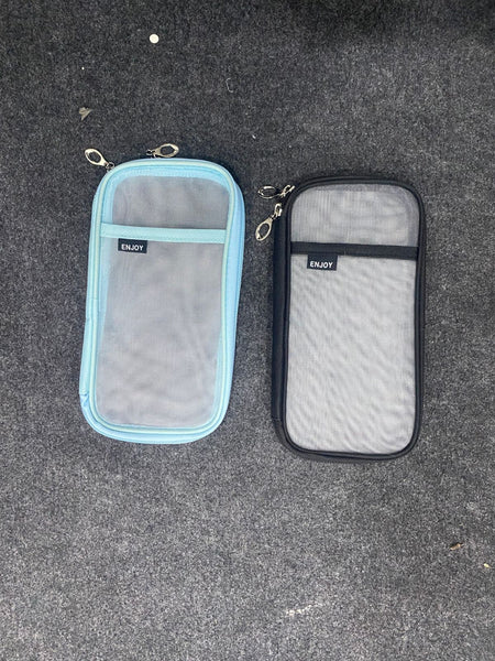 AM7568 Minimalist Transparent Mesh Multi-Purpose Stationery & Cosmetic Pouch (1-Pcs)