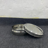 AM7571 Premium Stainless Steel Laser-Engraved Puri Dabba / Multi-Purpose Mirror Finish Flat Storage Container