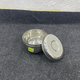 AM7573 Madhuram Stainless Steel Deep Storage Container with Laser-Engraved Lid | Mirror Finish Multi-Purpose Dabba
