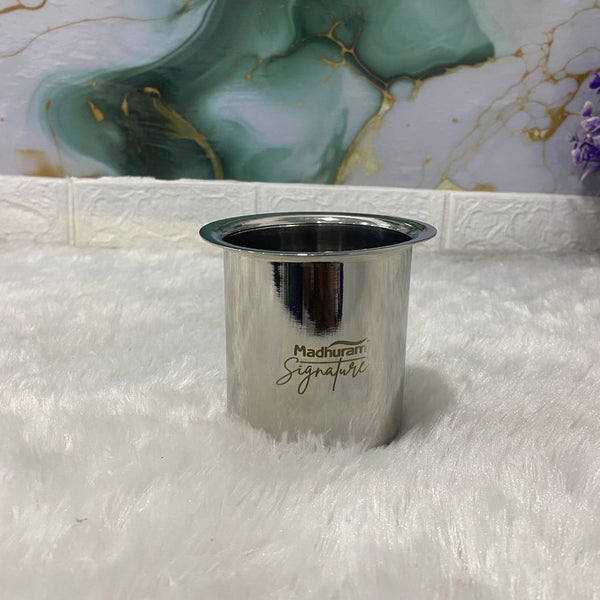 AM7583 Madhuram Signature 450ml Stainless Steel Multipurpose Deep Container (9x8x8 cm)