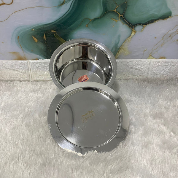 AM7596 Madhuram Signature 1590ml Stainless Steel Deep Tope with Lid (9x15x15 cm)
