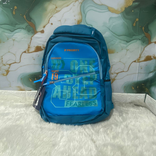 AM7602 Priority Starlet 007 Trendy College Backpack with Multi Compartment Storage Cyan Blue