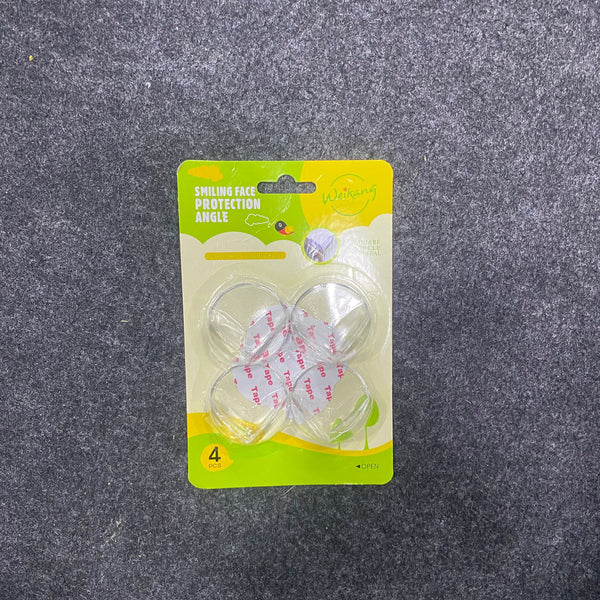 AM7625 Clear Round Furniture Corner Protectors and Child Proofing Safety Bumper Guards for Sharp Edges 4-Pcs