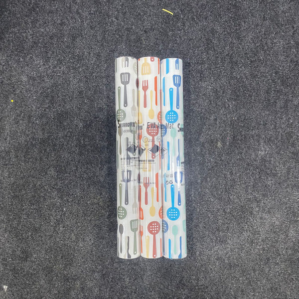 AM7642 Shuangyou Waterproof EVA Anti Slip Printed Kitchen Mat Drawer Liner Roll, 45x300 cm