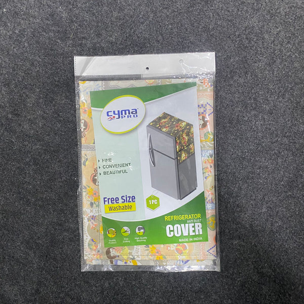AM7662 Cyma Pro Printed Dustproof Refrigerator Top Cover with Utility Side Storage Pockets