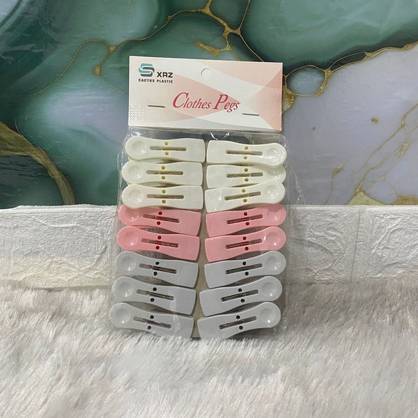 AM7670 Xrz Cactus Plastic Clothes Pegs Colorful Heavy Duty Laundry Hanging Clips 16 Pcs
