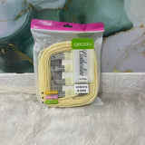 AM7672 Qiaoxifu Travel Portable Windproof Clothesline Rope With Hooks And 8 Metal Clips