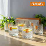 AM7721 DELI GLASS WALTZ ROTATING SODA-LIME GLASS CUPS SET FOR TABLE DECORATION
