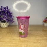 AM7722 MAGICAL PINK UNICORN DESIGN GEL FREEZER TUMBLER FOR KIDS AND ADULTS