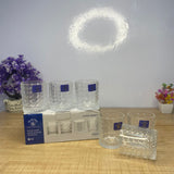 AM7726 ELEGANT CLEAR GLASS WALTZ ROTATING CUP FOR STYLISH HOME AND OFFICE TABLE DECOR