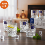 AM7726 ELEGANT CLEAR GLASS WALTZ ROTATING CUP FOR STYLISH HOME AND OFFICE TABLE DECOR