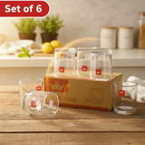 AM7729 ELEGANT CLEAR GLASS WALTZ ROTATING CUP FOR MODERN HOME AND OFFICE TABLE DECOR