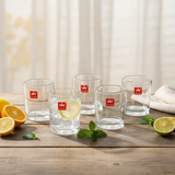 AM7729 ELEGANT CLEAR GLASS WALTZ ROTATING CUP FOR MODERN HOME AND OFFICE TABLE DECOR