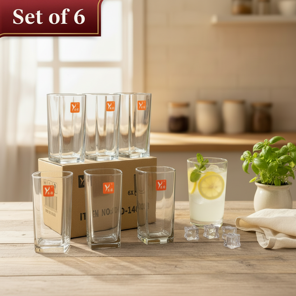 AM7732 ELEGANT CLEAR GLASS VASE WITH RIBBED DESIGN FOR STYLISH HOME TABLE DECORATION