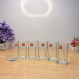 AM7732 ELEGANT CLEAR GLASS VASE WITH RIBBED DESIGN FOR STYLISH HOME TABLE DECORATION