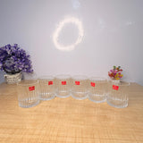 AM7737 Marc Samuels Premium Crystal Glass Tumbler Set of 6 Pieces for Kitchen Dining