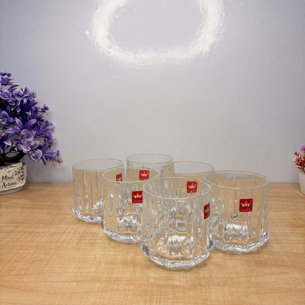 AM7738 Yujing Crystal Glassware Set of 6 Stylish Tumblers for Modern Kitchen and Dining