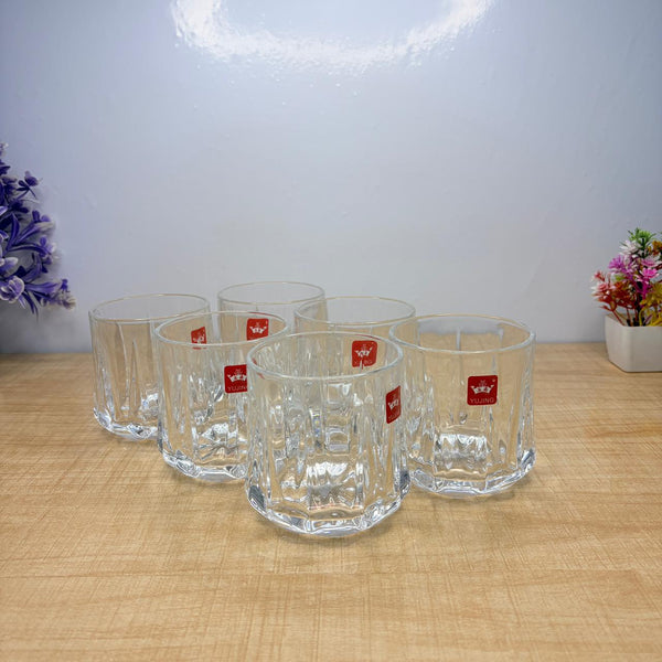 AM7738 Yujing Crystal Glassware Set of 6 Stylish Tumblers for Modern Kitchen and Dining