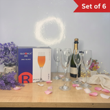AM7741 Premium Elegant Tall Fluted Champagne Glasses Set of 6 for Celebratory Toasts