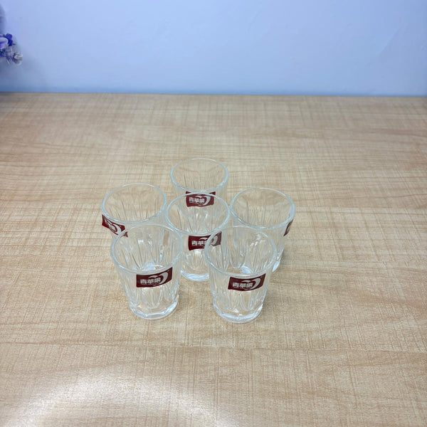AM7743 qing ping guo crystal clear deli shot glasses set of six premium quality glassware