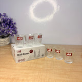 AM7744 Elegant Crystal Miniature Shot Glassware Set of 6 for Sophisticated Bar Serving