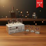AM7744 Elegant Crystal Miniature Shot Glassware Set of 6 for Sophisticated Bar Serving