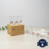 AM7747 Qianli Clear Glass Shot Glasses Set (6-Piece, Item Y311)