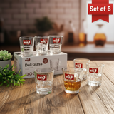 AM7745 Elegant Set of Six Durable Glass Shot Glasses for Your Home Bar Collection