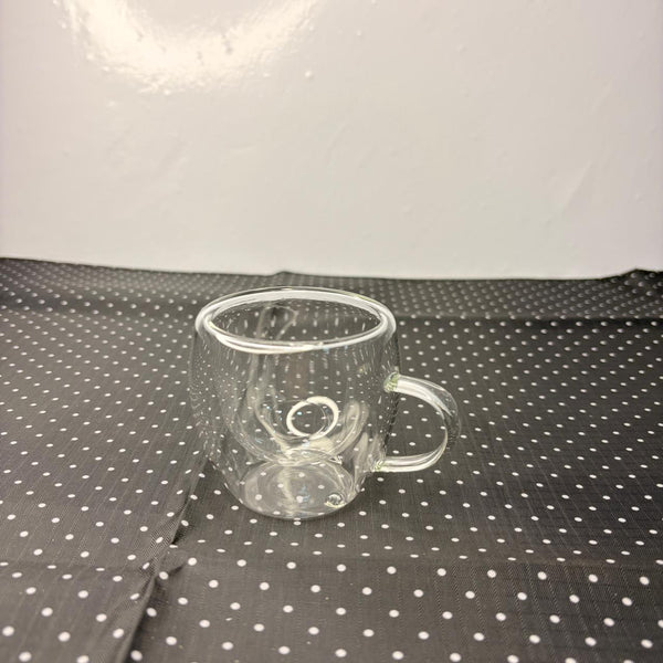 AM7749 Marc Samuels 80ml Double-Walled Espresso Glass Mug with Handle