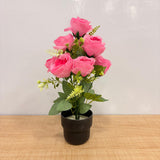 AM7765 Mix Vibrant Artificial Potted Flower Assortment (Pack Of 1)