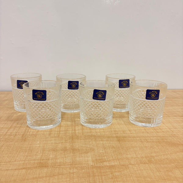 AM7795 GLACIRA ZURICH SERIES GLASS TUMBLERS SET OF 6 FOR ELEGANT DRINK SERVICE