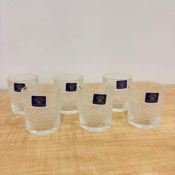 AM7795 GLACIRA ZURICH SERIES GLASS TUMBLERS SET OF 6 FOR ELEGANT DRINK SERVICE