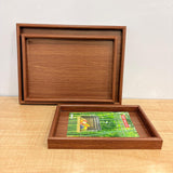 AM7796 NESTING MDF SERVING TRAY SET FOR STYLISH HOME DECOR AND KITCHEN UTILITY ORGANIZER