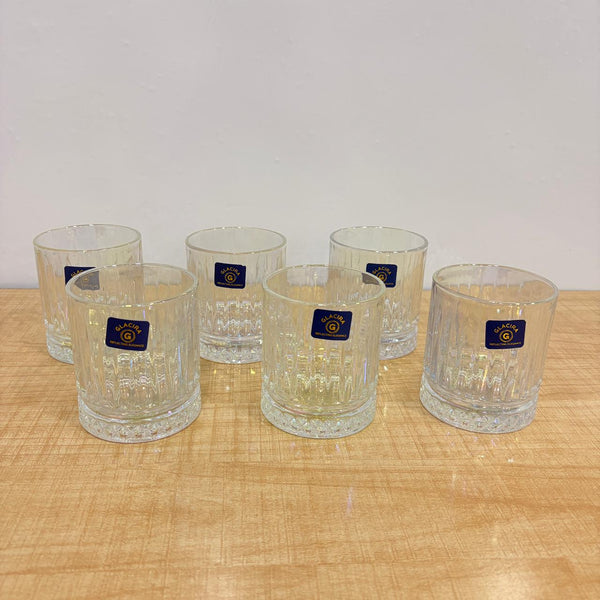 AM7797 GLACIRA NOVA SERIES GLASS TUMBLERS SET OF 6 FOR STYLISH BEVERAGE SERVING AT HOME