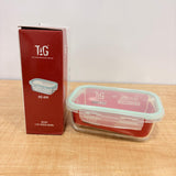AM7799 TAG RECTANGULAR BOROSILICATE GLASS FOOD CONTAINER WITH AIRTIGHT SEALABLE LID 600ML CAPACITY