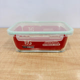AM7801 TAG RECTANGULAR BOROSILICATE GLASS FOOD CONTAINER WITH AIRTIGHT SEALABLE LID 1500ML CAPACITY