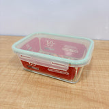AM7801 TAG RECTANGULAR BOROSILICATE GLASS FOOD CONTAINER WITH AIRTIGHT SEALABLE LID 1500ML CAPACITY