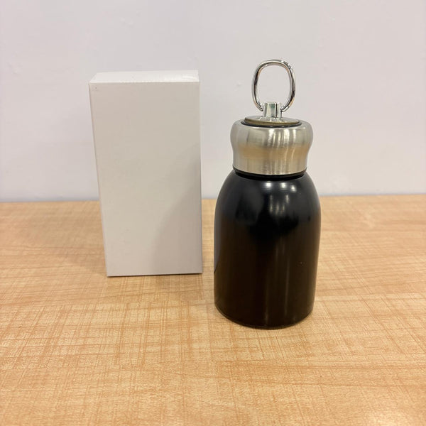 AM7802 COMPACT STAINLESS STEEL MINI BOTTLE WITH CARRYING RING FOR CONVENIENT ON THE GO HYDRATION