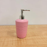 AM7783 DECORATIVE PINK WAVE PATTERN SOAP DISPENSER FOR MODERN BATHROOM AND KITCHEN SINK UTILITY