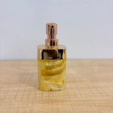 AM7785 ELEGANT MARBLE FINISH SOAP DISPENSER WITH ROSE GOLD PUMP FOR MODERN HOME DECOR
