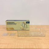 A06495 Acrylic Transparent Bathroom Shelf – Wall Mounted Adhesive Storage Organizer caddy