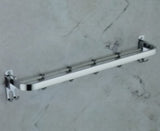 A06524 Stainless Steel Folding Towel Rack with Sliding Hooks (24 inch)