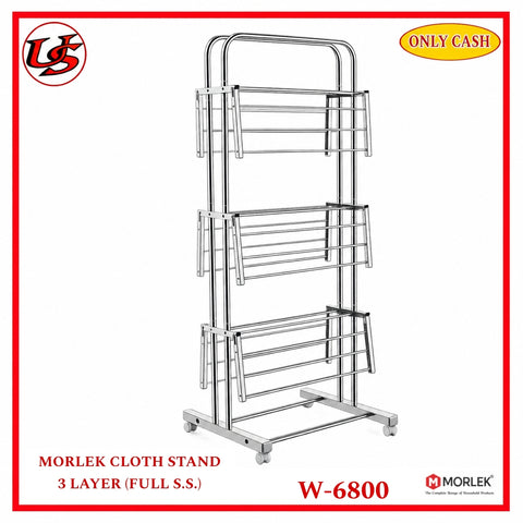 A06530 MORLEK 3-Layer Stainless Steel Cloth Drying Stand (Model: W-6800)