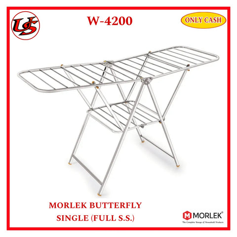 A06533 Morlek Stainless Steel Butterfly Single Cloth Drying Stand (W-4200)