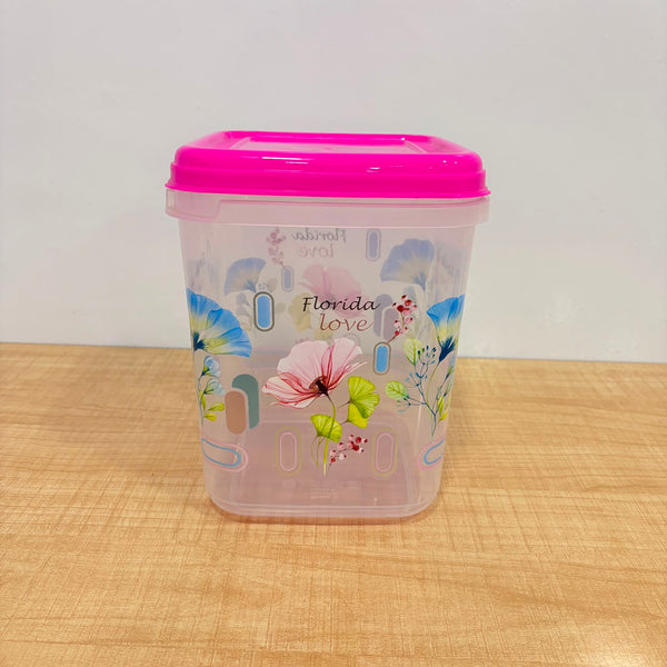 A06553 Square Food Fresh Printed Plastic Container - 6000ml