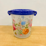 A06556 Round Lock & Lock Printed Plastic Container with Lid - 7500ml