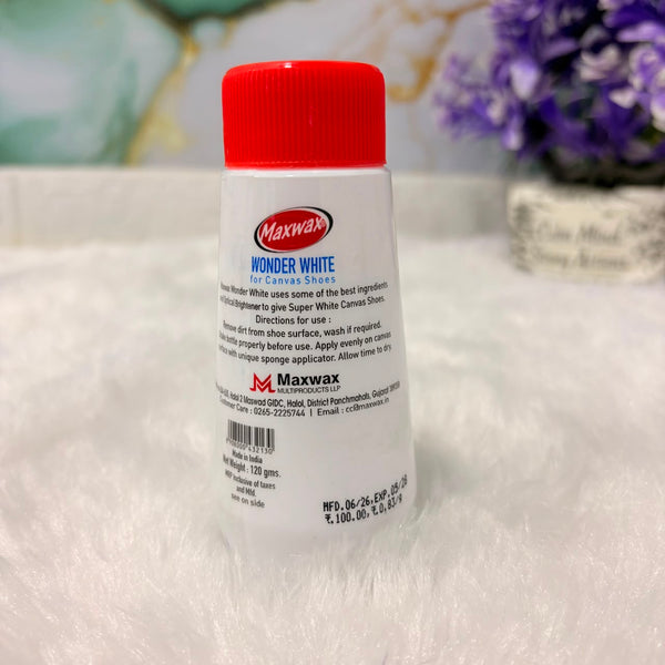 A06567 Maxwax Wonder White Liquid Polish for Canvas Shoes (120g)