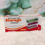 A06615 Multi-Purpose Fridge Storage Container Set (3 Pcs) – Transparent